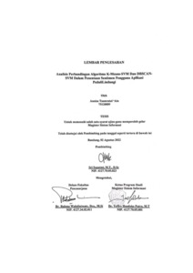 Analisis Perbandingan Algoritma K-Means-Svm Dan Dbscan-Svm Dalam ...